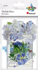 naklejki-foliowe-niebieskie-kwiaty-retro-30-sztuk