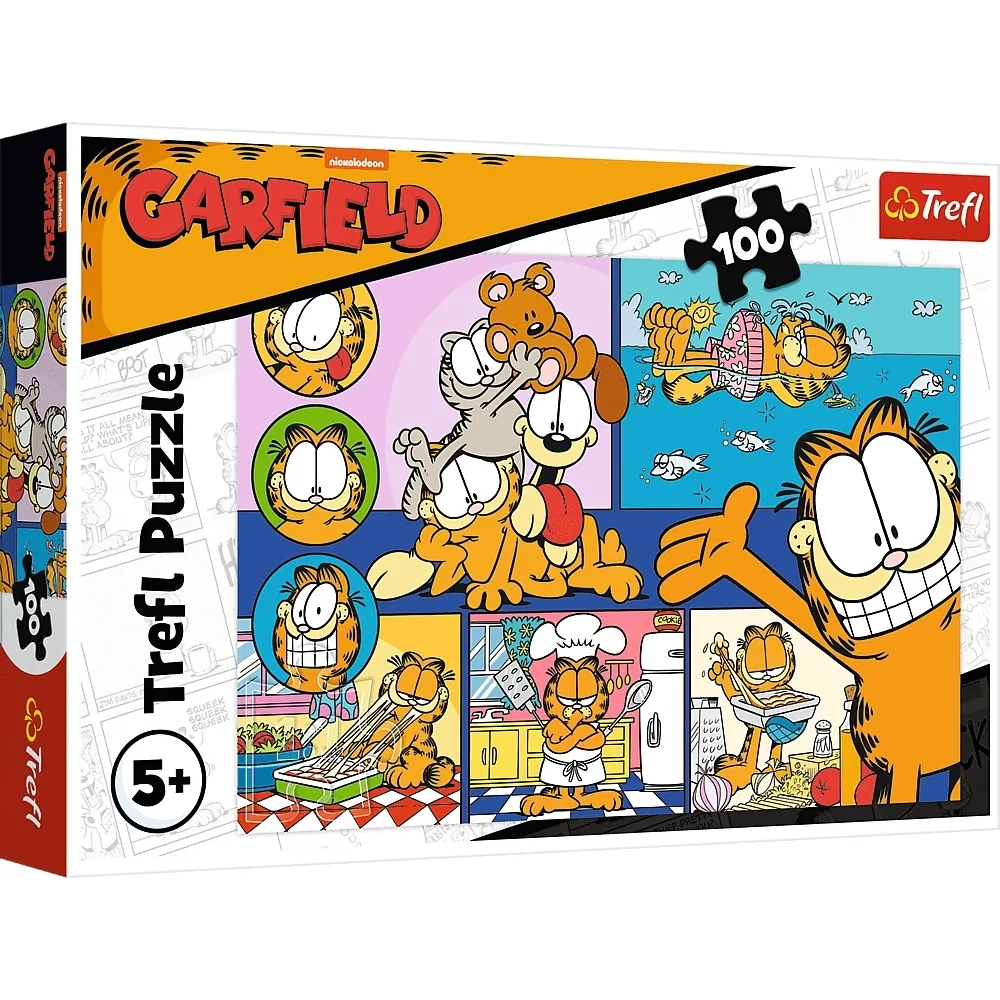 puzzle-100-elementow-leniwy-kot-garfield-trefl