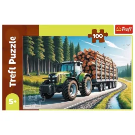 puzzle-100-elementow-ciagnik-lesny-trefl