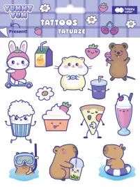 tatuaze-zmywalne-yummy-yum-kapibara-zwierzatka-cute-150x200mm