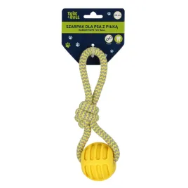 zabawka-dla-psa-szarpak-z-pilka-zolty-20cm-trik