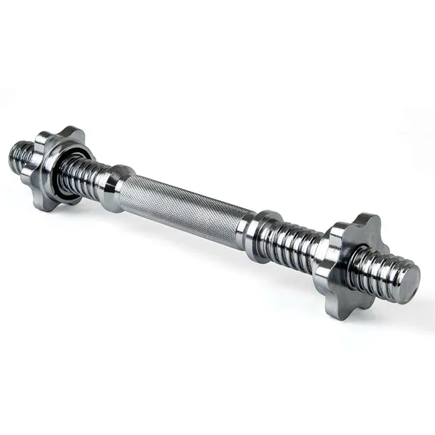 Gryf Krótki Prosty do Hantli Stalowy Pełny Gwintowany 28mm zaciski 35cm