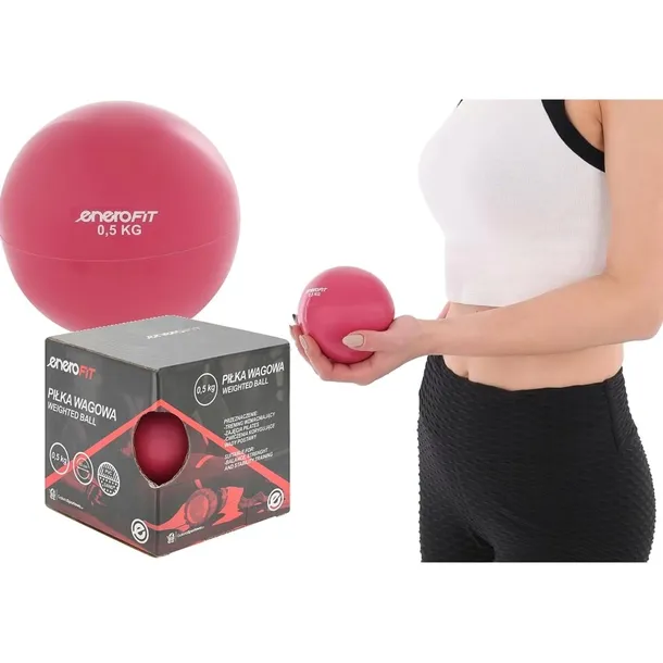 PIŁKA DO ĆWICZEŃ OBCIĄŻENIOWA do JOGI FITNESS REHABILITACYJNA 0,5kg ENERO