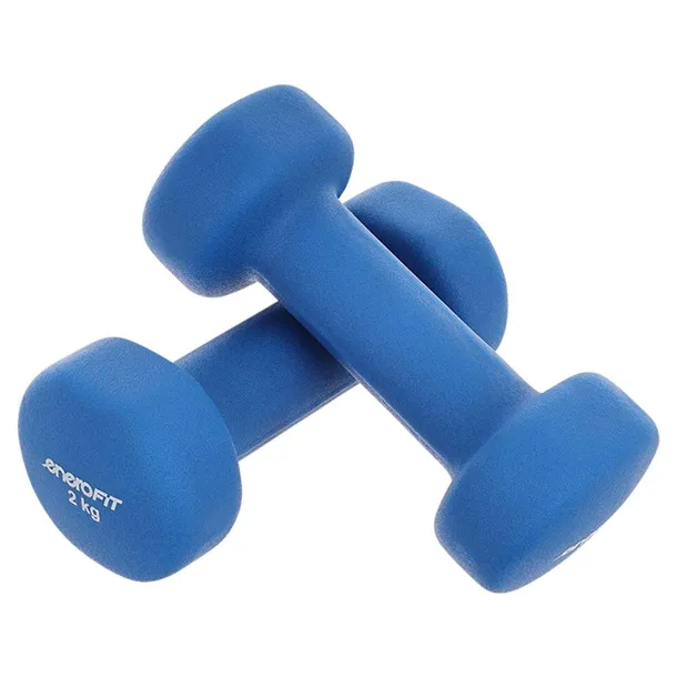 Hantle Hantelki 2x2kg Ciężarki Neoprenowe Fitnes Zestaw Hantli 4kg ENERO