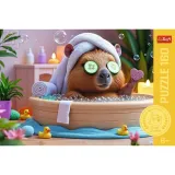 puzzle-160-elementow-kapibara-w-spa-trefl-stan-nowy