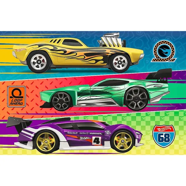 puzzle-60-elementow-wyscig-hot-wheels-trefl-kod-producenta-17389