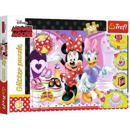 puzzle-100-myszka-minnie-i-blyskotki-glitter-brokatowe-14820-trefl