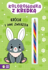 kolorowanka-z-kredka-krolik-i-inne-zwierzeta-zielona-sowa