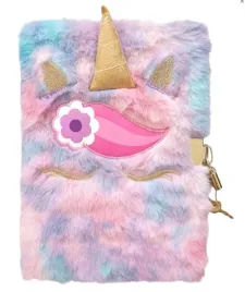 astrapap-pamietnik-notes-z-klodka-3d-fluffy-a5-96-kartek-jednorozec