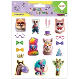 tatuaze-zmywalne-animals-funny-smieszne-zwierzeta-happy-color