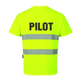 koszulka-t-shirt-s172-zolty-z-nadrukiem-pilot-m