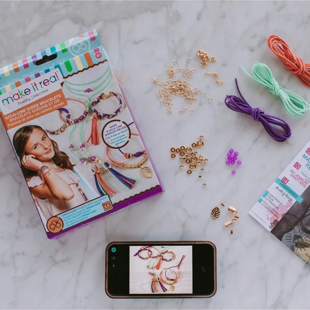 make-it-real-zestaw-gold-do-tworzenia-bransoletek-wiek-dziecka-8-lat