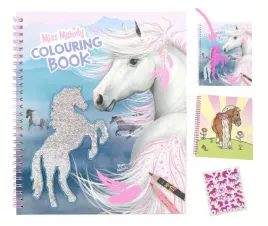 kolorowanka-miss-melody-konie-z-cekinami