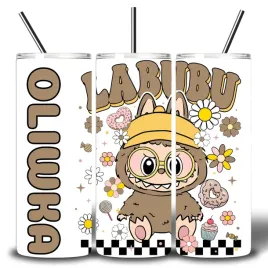 kubek-labubu-600ml-tumbler-ze-slomka-brazowy-prezent-urodziny-imie