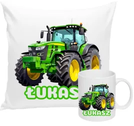 zestaw-kubek-i-poduszka-traktor-zielony-imie-prezent-urodziny