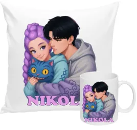 zestaw-kubek-i-poduszka-huntrix-k-pop-imie-prezent-urodziny