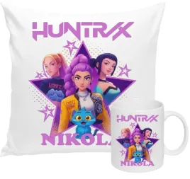 zestaw-kubek-i-poduszka-huntrix-k-pop-imie-prezent-urodziny
