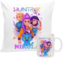 zestaw-kubek-i-poduszka-huntrix-k-pop-imie-prezent-urodziny
