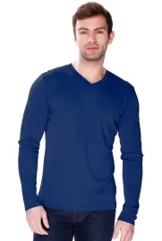 bluzka-meska-karo-dlugi-rekaw-dekolt-v-granat-r-54-xl