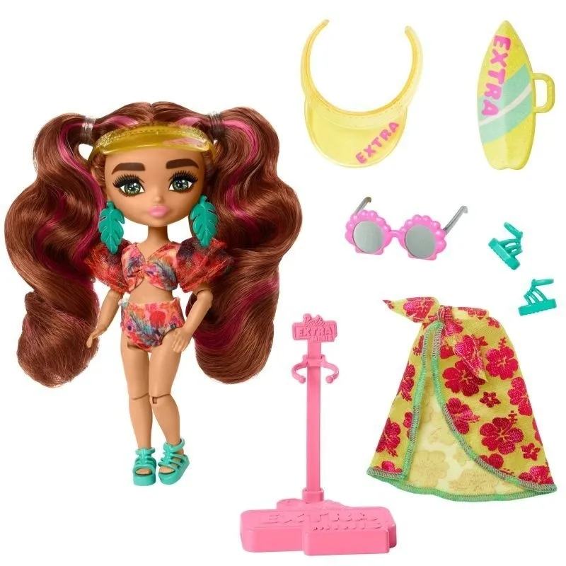 barbie-extra-fly-minis-lalka-plazowa-akcesoria-stan-nowy