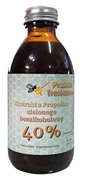 Propolis Ekstrakt Bezalkoholowy z Propolisu Zielonego 40% 200ml Duża Butla