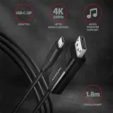 axagon-active-cable-or-usb-c-to-displayport-or-1-8-m-stan-nowy
