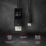 axagon-active-cable-or-usb-c-to-displayport-or-1-8-m-stan-nowy-kod-producenta-rvc-dpc