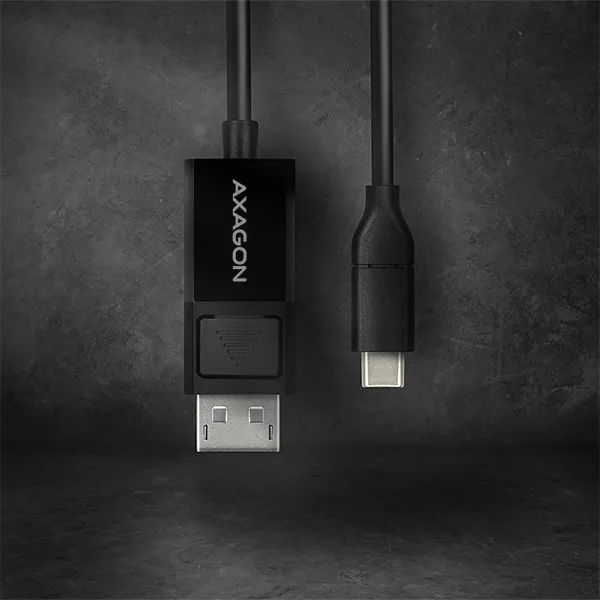 axagon-active-cable-or-usb-c-to-displayport-or-1-8-m-stan-nowy-dlugosc-kabla-1-8-m