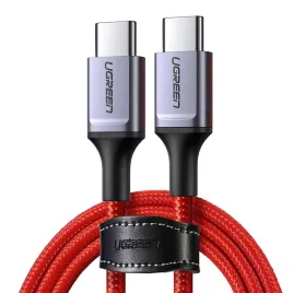 kabel-przewod-w-oplocie-usb-c-usb-c-2-0-3a-czerwony