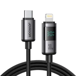 kabel-przewod-z-wyswietlaczem-usb-c-iphone-lightning-30w-1-2m-czarny