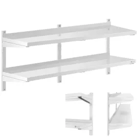 polka-scienna-wiszaca-gastronomiczna-podwojna-z-regulacja-stal-140-x-40-cm