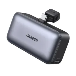 powerbank-5000mah-zintegrowane-zlacze-usb-c-meski-usb-c-zenski-szar