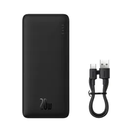 powerbank-airpow-20w-10000mah-z-kablem-usb-a-usb-c-30cm-czarny