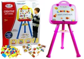 tablica-magnetyczna-stojaca-pisak-magnes-rozowa