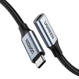 przedluzacz-kabla-przewodu-usb-c-pd-qc-100w-5a-10gbps-0-5m-szary