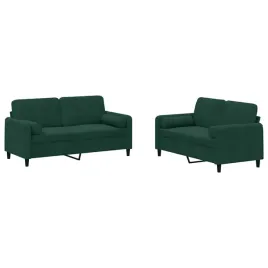 sofa-aksamitowa-2-osobowa-140-cm-ciemnozielona