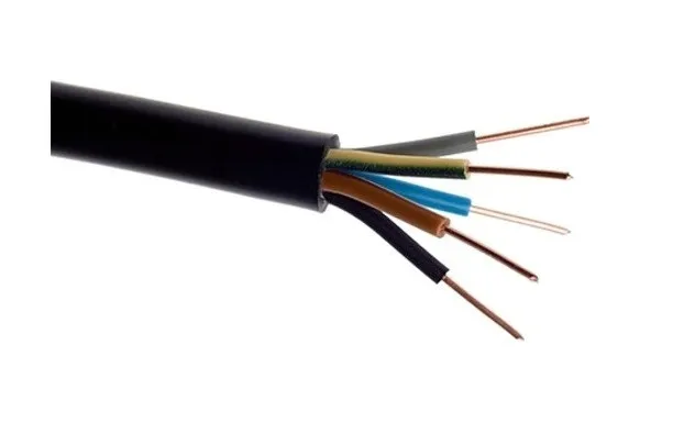 KABEL ZIEMNY PRZEWÓD YKY 5x6 POLSKI 0,6/1KV CZARNY 1m