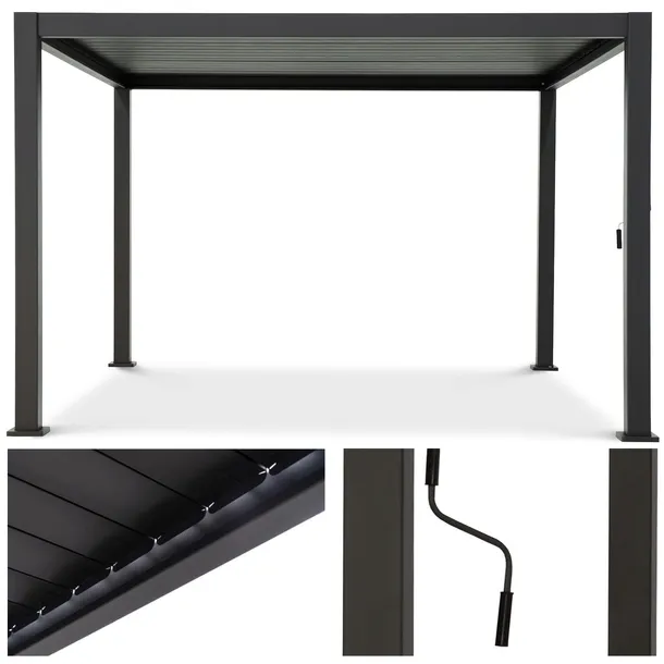 GUTROOF Pergola wolnostojąca Premium Anthracite - 3,0 x 4,0 m