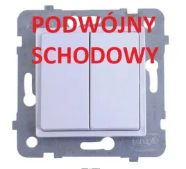 polmark-rosa-lacznik-schodowy-podwojny-bialy