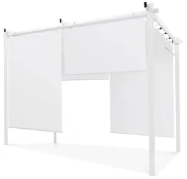 pergola-ogrodowa-tarasowa-altana-na-ogrod-sprint-plus-3x3-biala-z-roletami