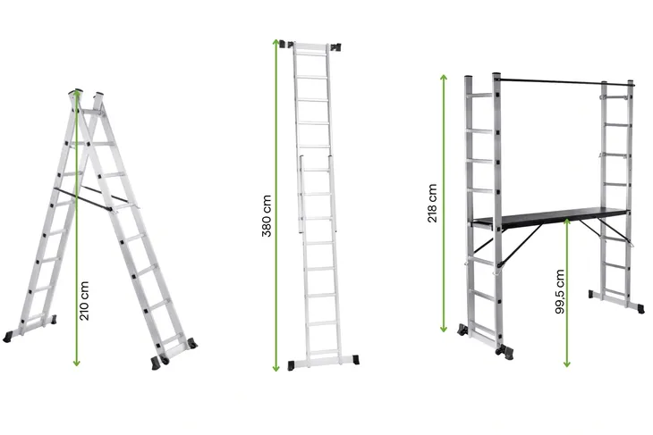 Rusztowanie aluminiowe Podest roboczy 2x8 150kg składany 4,8 m