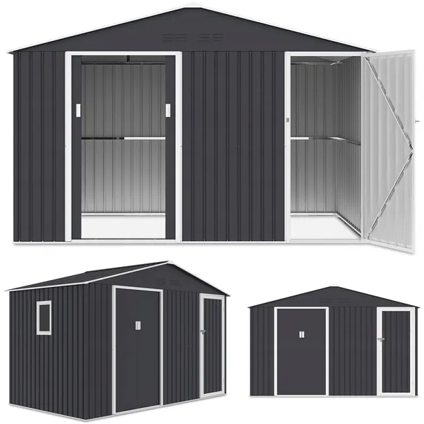 Domek Ogrodowy Metalowy Narzędziowy Szopa na Narzędzia FALCON 340x194cm