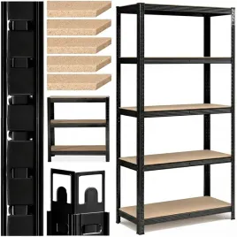 regal-magazynowy-metalowy-garazowy-do-garazu-biura-180x90x30cm-875kg-czarny