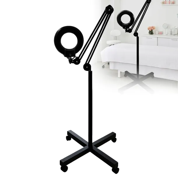 LAMPA LUPA KOSMETYCZNA DERMTOLOGICZNA STATYW 5dpi 22W CZARNA