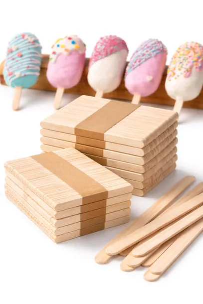 Drewniane patyczki do lodów 100 sztuk 11 cm LODY CAKE POPS ekologiczne