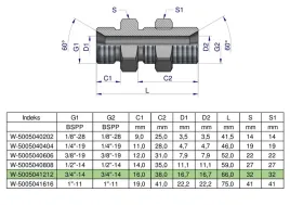 zlaczka-hydrauliczna-calowa-grodziowa-bb-3-4-bsp-z-przeciwnakretka-xsv
