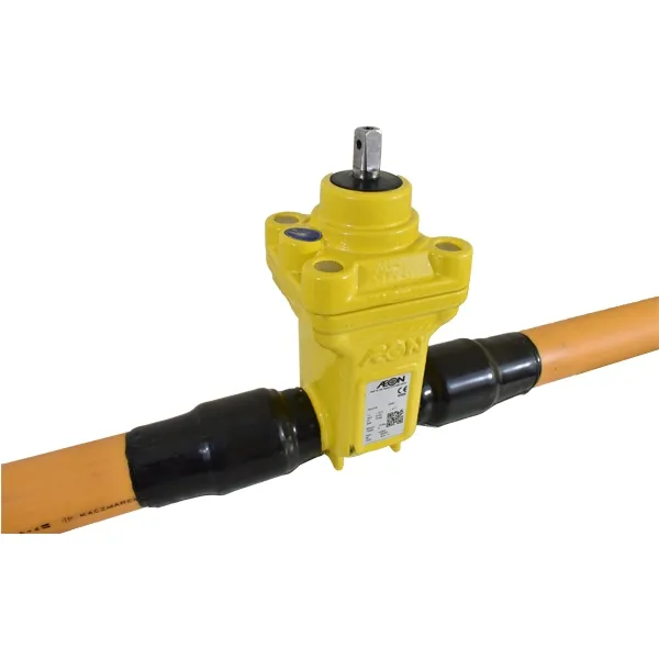 Zasuwa do gazu DN 150 z końcówkami PE 180 PN10