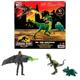figurki-jurassic-world-ian-malcolm-z-dinozaurami-dilofozaur-triceratops