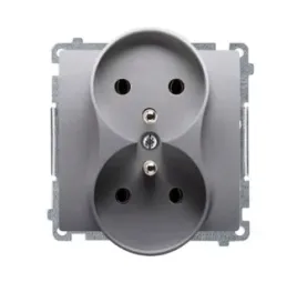simon-basic-gniazdo-podwojne-z-u-inox-bmgz2m-01-21