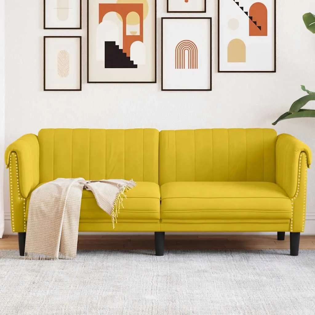 sofa-dwuosobowa-zolta-aksamit
